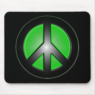 Alfombrilla De Ratón signo de la paz verde