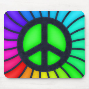 Alfombrilla De Ratón Signo de paz arcoiris