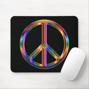 Alfombrilla De Ratón Signo de paz cromado