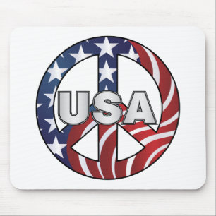 Alfombrilla De Ratón Signo de paz de Estados Unidos