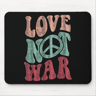 Alfombrilla De Ratón Signo de paz de Love Not War Groovy