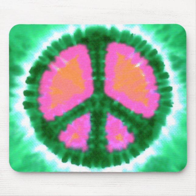 Alfombrilla De Ratón Signo de paz de tinte eléctrico (Frente)