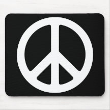 Signo de paz en blanco y negro