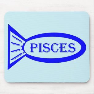 Alfombrilla De Ratón Signo estrella de Pisces Fish Mousepad
