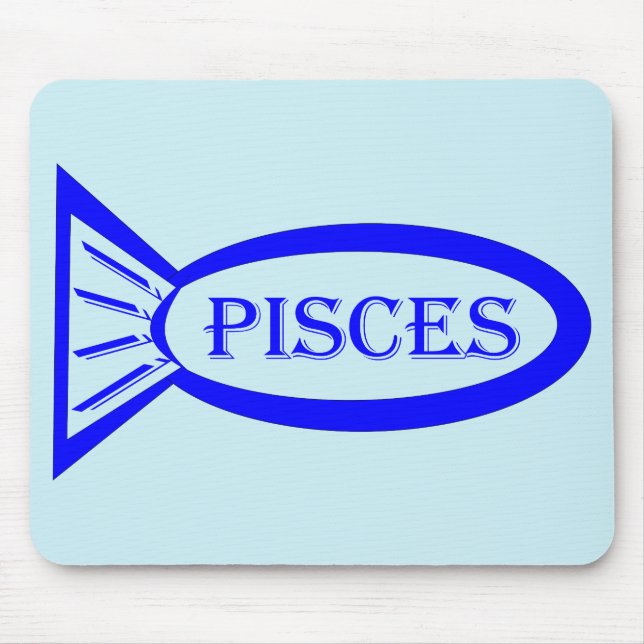 Alfombrilla De Ratón Signo estrella de Pisces Fish Mousepad (Frente)