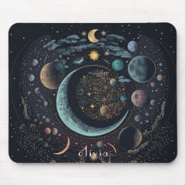 Alfombrilla De Ratón signo zodiacal oro y negro