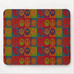 Alfombrilla De Ratón Signos de la paz salvajes - Mousepad