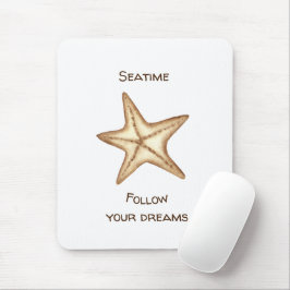 Alfombrilla De Ratón Sigue tus sueños acuarela Seatime Estrella de mar