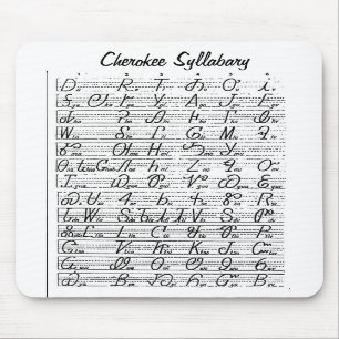 Alfombrilla De Ratón Silabario cherokee Mousepad
