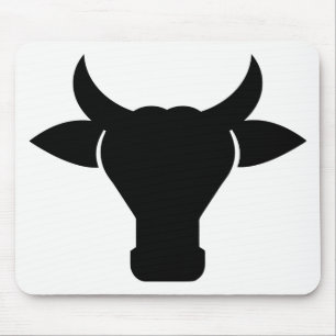 Alfombrilla De Ratón Silhouette Cow Head