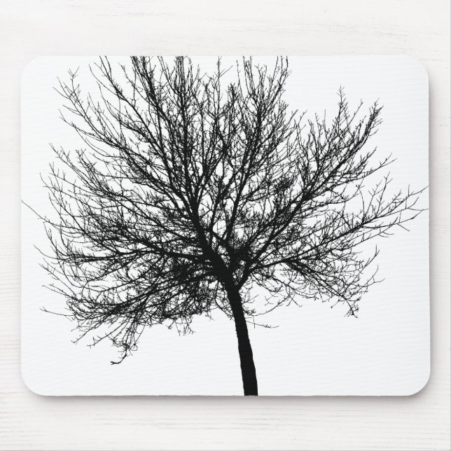 Alfombrilla De Ratón Silhouette de árbol (Frente)