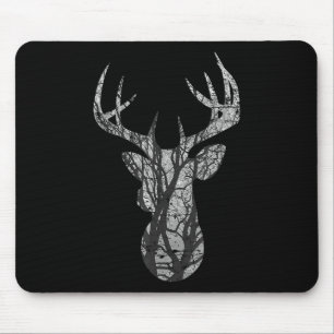 Alfombrilla De Ratón Silhouette de ocho puntas Buck Deer Woodlands T Sh