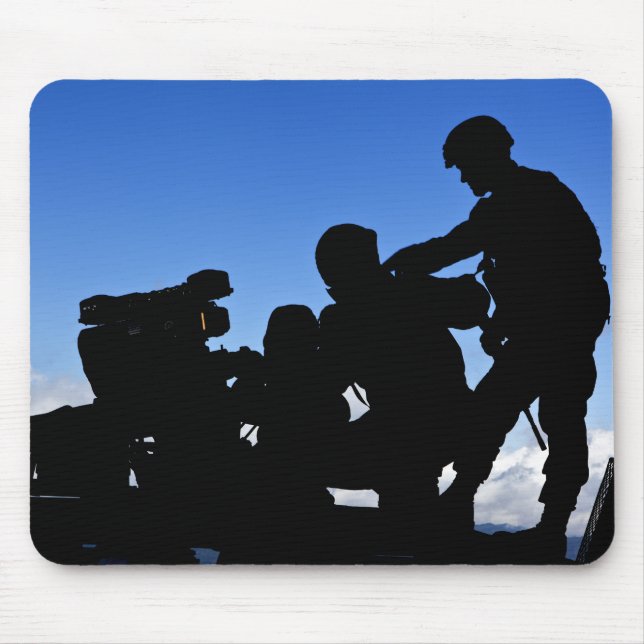 Alfombrilla De Ratón Silhouette de soldados (Frente)