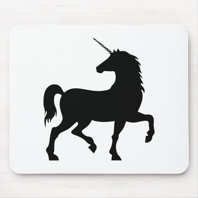 Alfombrilla De Ratón Silhouette de Unicorn (Frente)