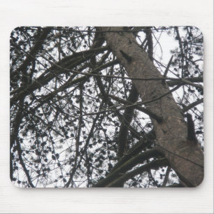 Alfombrilla De Ratón Silhouette Mousepad de árbol de pino