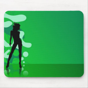 Alfombrilla De Ratón Silhouette verde