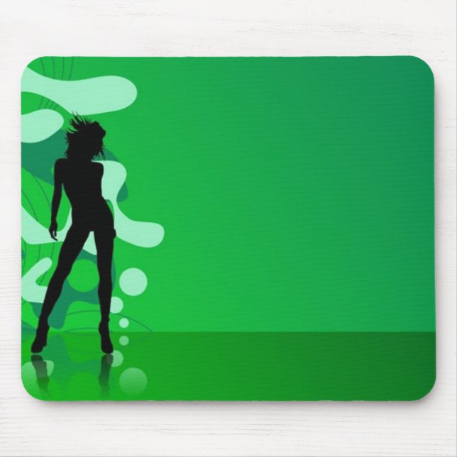 Alfombrilla De Ratón Silhouette verde (Frente)