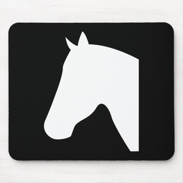 Alfombrilla De Ratón Silhouettes de Cabeza de Caballo1 (Frente)