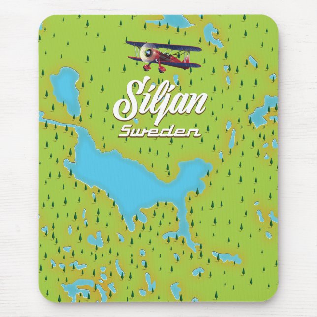 Alfombrilla De Ratón Siljan Lake Sweden map (Frente)