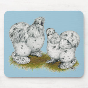 Alfombrilla De Ratón Silkie Bantam Splash Chickens
