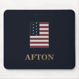 Alfombrilla De Ratón Silueta Americana de Afton Nueva York