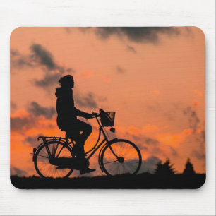 Alfombrilla De Ratón silueta, bicicleta, salud