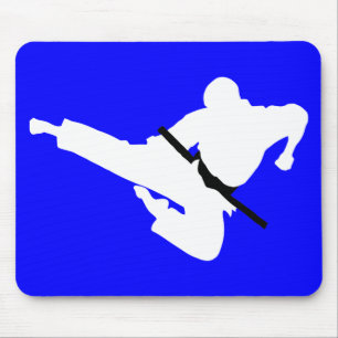 Alfombrilla De Ratón silueta de artes marciales