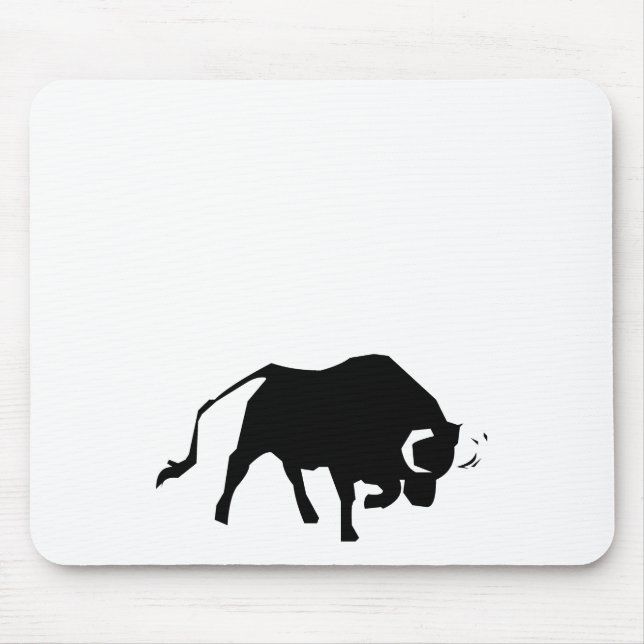 Alfombrilla De Ratón Silueta de carga de Bull (Frente)