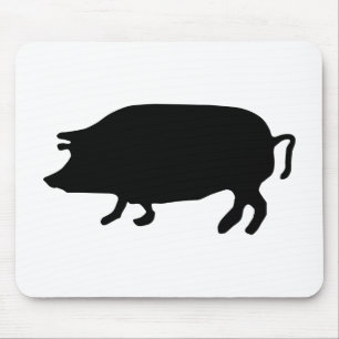 Alfombrilla De Ratón Silueta de cerdo