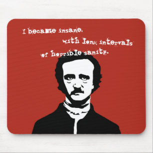 Alfombrilla De Ratón Silueta de Edgar Allan Poe