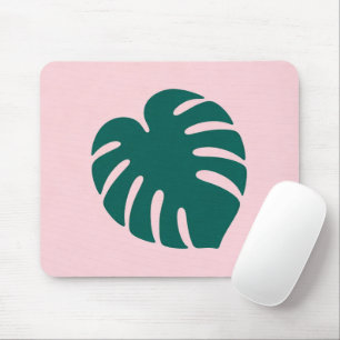Alfombrilla De Ratón Silueta de Hoja Tropical de Monstera