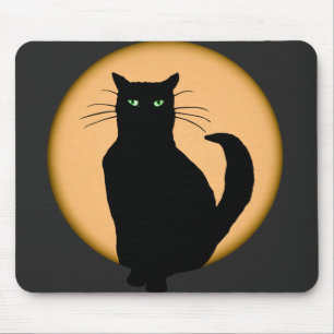 Alfombrilla De Ratón Silueta de levantamiento Mousepad del gato de la