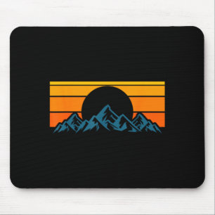 Alfombrilla De Ratón Silueta de montaña retro