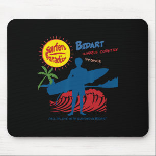 Alfombrilla De Ratón Silueta de surfista Bidart Sque County Francia 