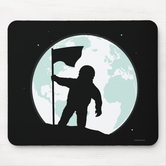 Alfombrilla De Ratón Silueta del astronauta (Frente)