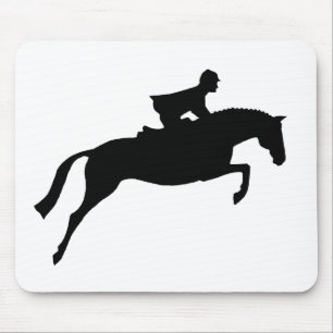 Alfombrilla De Ratón Silueta del caballo del puente