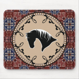 Alfombrilla De Ratón Silueta Filligree Mousepad del caballo del