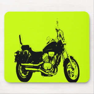 Alfombrilla De Ratón Silueta fresca de la bici de la motocicleta