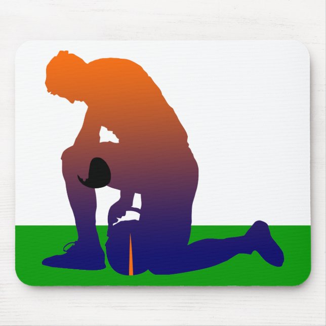 Alfombrilla De Ratón silueta futbolista (Frente)