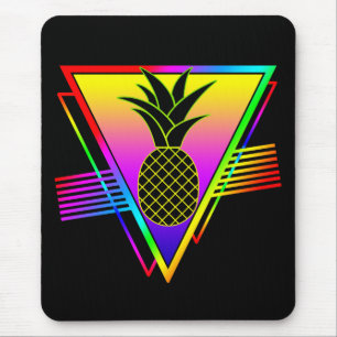 Alfombrilla De Ratón Silueta Moderna Retro Piña Fruta de Verano