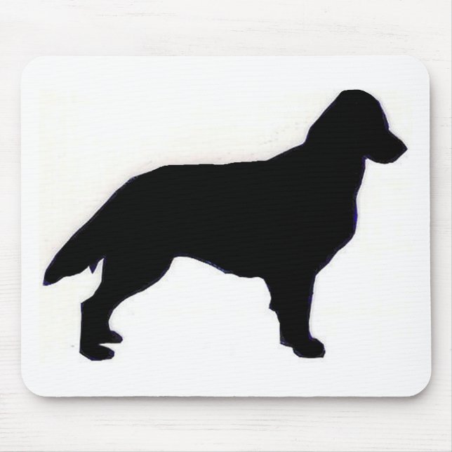 Alfombrilla De Ratón silueta revestida plana del perro perdiguero (Frente)
