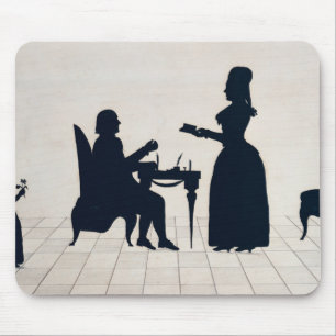 Alfombrilla De Ratón Siluetas de Monsieur y de señora Roland
