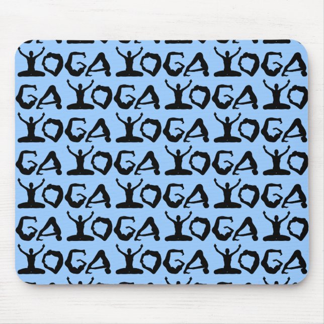Alfombrilla De Ratón Siluetas de yoga (Frente)