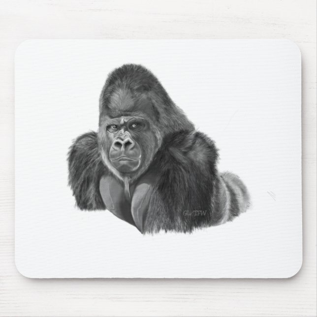 Alfombrilla De Ratón Silverback gorilla mouse pad ゴリラのマウスパッド (Frente)