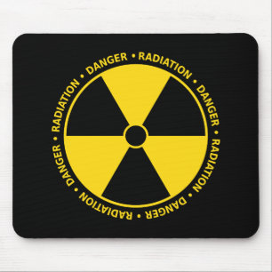 Alfombrilla De Ratón Símbolo amarillo Mousepad de la radiación