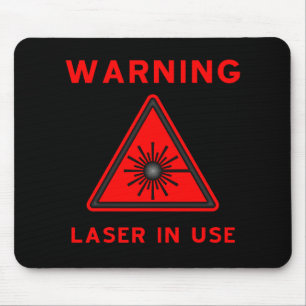 Alfombrilla De Ratón Símbolo amonestador rojo Mousepad de laser
