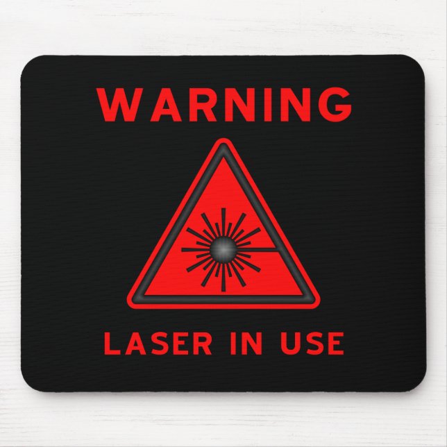 Alfombrilla De Ratón Símbolo amonestador rojo Mousepad de laser (Frente)