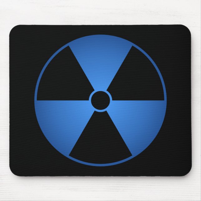 Alfombrilla De Ratón Símbolo azul Mousepad de la radiación (Frente)