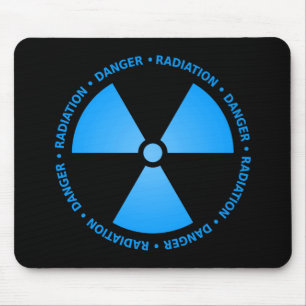 Alfombrilla De Ratón Símbolo azul Mousepad de la radiación