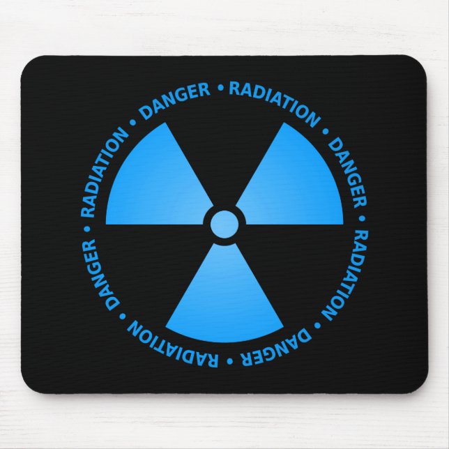 Alfombrilla De Ratón Símbolo azul Mousepad de la radiación (Frente)